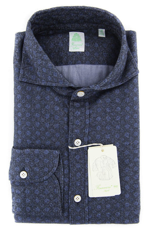 Finamore Napoli Navy Blue Shirt - Extra Slim