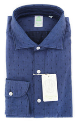 Finamore Napoli Blue Foulard Shirt - Extra Slim - 16/41- (FNGAETA812363LUZ)