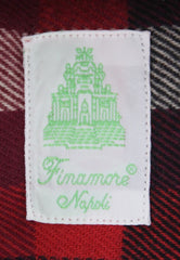 Finamore Napoli Red Check Shirt - Extra Slim - (FN830176) - Parent