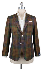 Finamore Napoli Brown Linen Plaid Sportcoat - 40/50 - (GIA640006Q1R7)