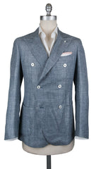 Finamore Napoli Blue Cotton Sportcoat - 38/48 - (GIP951021U)