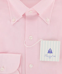 Finamore Napoli Pink Solid Shirt - Slim - 15.75/40 - (26LAN01640838)