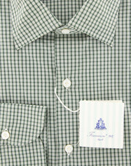 Finamore Napoli Green Plaid Shirt - Slim - 15.75/40 - (LAN05700304)