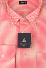 Finamore Napoli Pink Micro-Check Cotton Shirt - Slim - (FN1747) - Parent