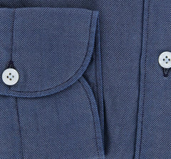 Finamore Napoli Navy Blue Shirt - Extra Slim - S/S - (26SEN01163908)