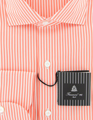 Finamore Napoli Orange Striped Shirt - Extra Slim - (FN-M031189) - Parent