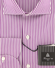 Finamore Napoli Purple Striped Shirt - Extra Slim - (F15182) - Parent