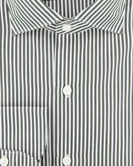 Finamore Napoli Dark Green Striped Shirt - Extra Slim - (201802262) - Parent