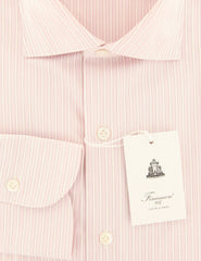 Finamore Napoli Pink Striped Cotton Shirt - Slim - (IA) - Parent