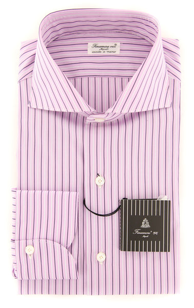 Finamore Napoli Pink Striped Shirt - Extra Slim - (FN-MIL432-96) - Parent