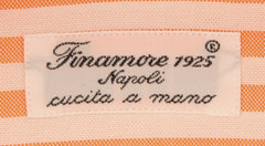 Finamore Napoli Orange Striped Cotton Shirt - Slim - (IB) - Parent