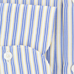 Finamore Napoli White Striped Shirt - Extra Slim - (F15183) - Parent