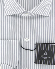 Finamore Napoli Gray Striped Shirt - Extra Slim - (FN-MIL810131) - Parent