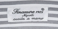 Finamore Napoli Gray Striped Shirt - Extra Slim - (FN-MIL810131) - Parent