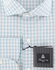 Finamore Napoli Turquoise Check Shirt - X Slim - (FN-MIL810223) - Parent