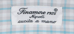 Finamore Napoli Turquoise Check Shirt - X Slim - (FN-MIL810223) - Parent