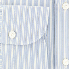 Finamore Napoli Blue Striped Shirt - Extra Slim - (FN-MIL980136) - Parent