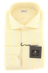 Finamore Napoli Yellow Striped Shirt - Extra Slim - 16/41-(2018031617)