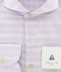 Finamore Napoli Lavender Plaid Shirt - Slim - (FN920173) - Parent