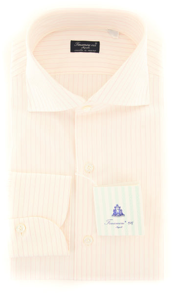 Finamore Napoli White Striped Shirt - Slim - (2018030115) - Parent