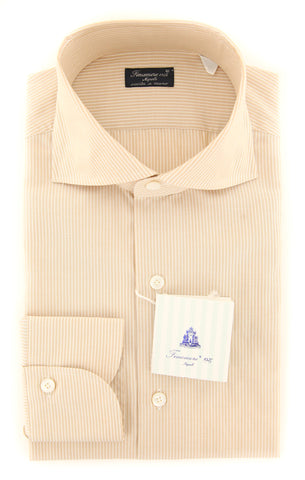 Finamore Napoli Light Brown Shirt - Slim