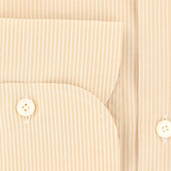 Finamore Napoli Light Brown Striped Shirt - Slim - (201803147) - Parent