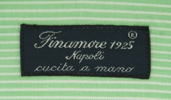 Finamore Napoli Light Green Striped Shirt - Slim - (2018030123) - Parent