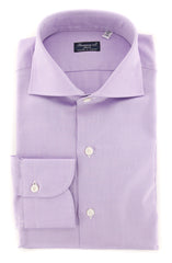 Finamore Napoli Lavender Oxford Shirt - Slim - (FN1080212) - Parent