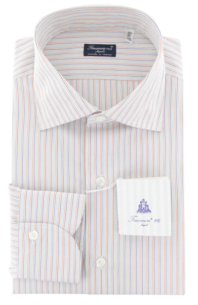 Finamore Napoli Multi-Colored Striped Cotton Shirt - Slim - (748) - Parent