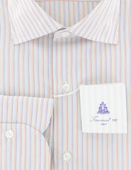 Finamore Napoli Multi-Colored Striped Cotton Shirt - Slim - (748) - Parent