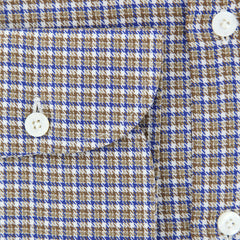Finamore Napoli Brown Plaid Shirt - Slim - (FN18101811) - Parent