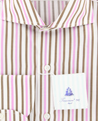 Finamore Napoli Pink Striped Shirt - Slim - (2018030111) - Parent