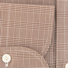 Finamore Napoli Brown Plaid Shirt - Slim - (F117184) - Parent