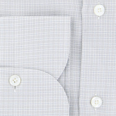 Finamore Napoli Light Gray Check Shirt - Slim - (201803149) - Parent