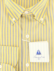 Finamore Napoli Yellow Striped Shirt - Slim - (2018030120) - Parent