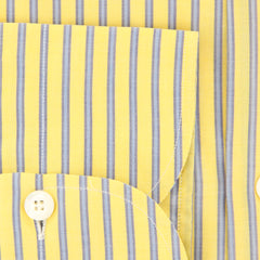 Finamore Napoli Yellow Striped Shirt - Slim - (2018030120) - Parent