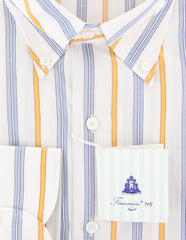 Finamore Napoli Yellow Striped Shirt - Slim - (2018031425) - Parent
