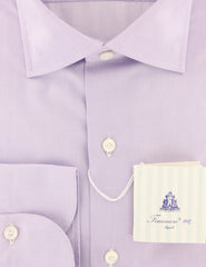 Finamore Napoli Lavender Purple Solid Cotton Shirt - Slim - (EZ) - Parent