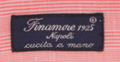 Finamore Napoli Pink Striped Linen Shirt - Slim - (902) - Parent