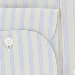 Finamore Napoli Light Gray Striped Cotton Shirt - Slim - (738) - Parent