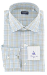Finamore Napoli Off White Check Cotton Shirt - Slim - (745) - Parent