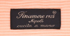 Finamore Napoli Orange Striped Shirt - Full - (2018031620) - Parent