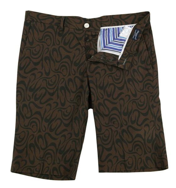 Finamore Napoli Green Paisley Shorts - Slim - (PP119609703) - Parent