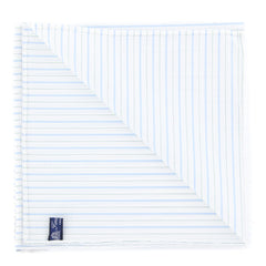 Finamore Napoli White Striped Pocket Square -  x 12" - (FN7271711)