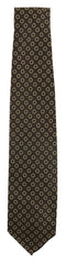 Finamore Napoli Dark Brown Polka Dot Silk Tie - 3" x 58.5" - (563)