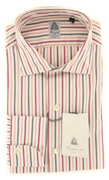 Finamore Napoli Orange Shirt - Extra Slim - (FN-SEAT04409703LZ) - Parent