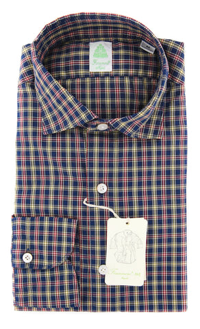 Finamore Napoli Navy Blue Shirt - Extra Slim - M US / M EU