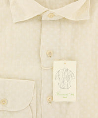 Finamore Napoli Beige Floral Shirt - Extra Slim - M/M - (26SEN01166402)