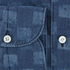 Finamore Napoli Denim Blue Shirt - Size 15 (US) / 38 (EU) - (30STP01185301)