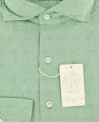 Finamore Napoli Green Shirt - Extra Slim - 15.75/40 - (26SEN08017719)